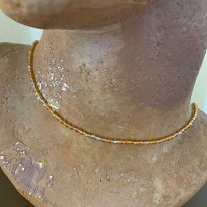 Beaded Choker l Tangerine